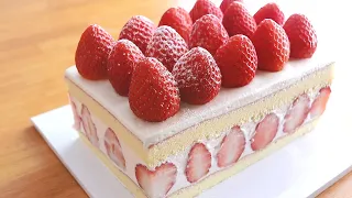 유명 호텔 딸기케이크 만드는 방법/How to make a hotel strawberry cake/Strawberry Shortcake/ホテルいちごショートケーキ