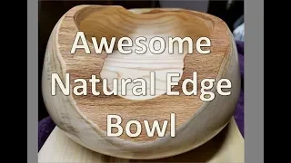 This natural edge bowl turned out better than I hoped