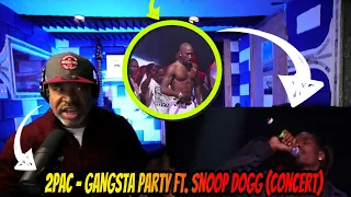 2Pac - Gangsta Party ft. Snoop Dogg (Concert) - 2017 - Producer Reaction