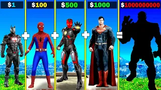 Fusing IRONMAN SPIDERMAN SUPERMAN and BATMAN into GOD SUPERHERO in GTA 5!