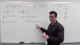 Solving Exact Differential Equations (Differential Equations 29)