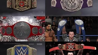 WWE 2K17: ALL THE NEW WWE CHAMPIONSHIPS CREATIONS