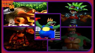 Donkey Kong 64: All Boss Encounters - No Damage!!