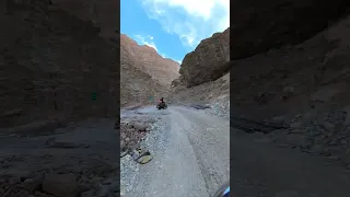 RE Meteor 350 water crossing in Zanskar Valley.  Part of our journey from Mumbai to Zanskar