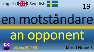 89 Mixed Nouns 3 blandade substantiv Svenska - Engelska Ord / Swedish - English Words