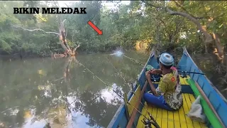 You have to be a professional in fishing where small rivers live, the fish are fierce" anakmahakam