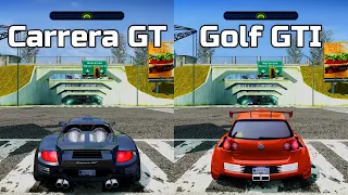 NFS Most Wanted: Porsche Carrera GT vs Volkswagen Golf GTI - Drag Race