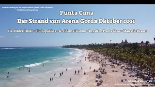 Punta Cana, Arena Gorda entlang am Strand vom Hard Rock vorbei am Royalton Punta Cana bis Majestic