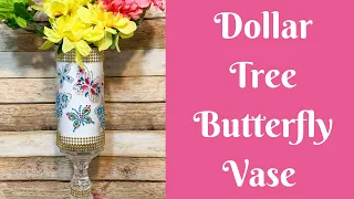 Everyday Crafting: Dollar Tree Butterfly Vase