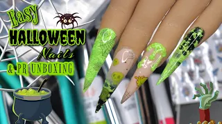Nail Haul | PR Unboxing | Easy Halloween Nails | MelodySusie New Drill | SetsNailCo | Hard Gel Nails