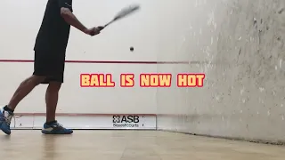 Cold squash ball - how to warm up a squash ball