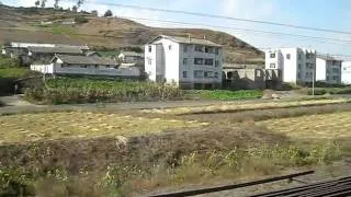 uncut rural North Korea footage: train ride Pyongyang to Dandong 1