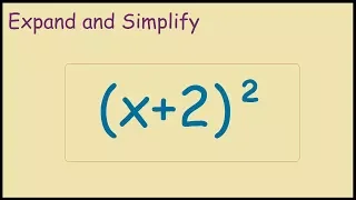 (x+2)^2 expand and simplify using FOIL method