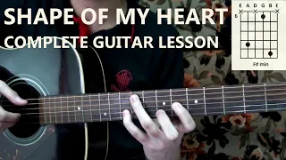 Shape Of My Heart - Sting/Dominic Miller | COMPLETE Guitar Lesson (Tutorial) How to Play Fingerstyle