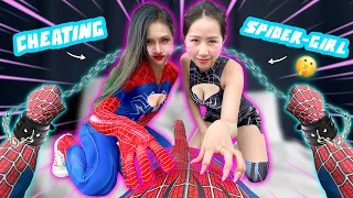 These SPIDER-GIRL Cheat SPIDER-MAN be their lover 🥰 (Parkour POV Love Story in Real Life)