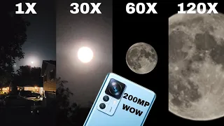 Xiaomi 12T Pro Space Moon Zoom Test | 120x Live Hands On Zoom Test