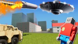 LEGO CITY SAVED FROM ALIEN INVASION? - Brick Rigs Multiplayer Gameplay - Alien invasion survival