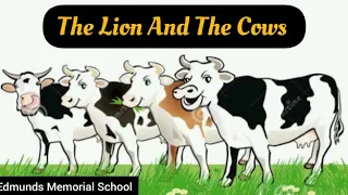 The Lion and the Cows story for kids | English | Four cows story | Moral story