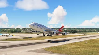 Impossible When Landing Boeing 747 Qantas Airlines Landing at Zurich Airport mfs2020