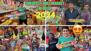 HOLI STASH 2024 KI SHOPPING KARLI - CHEAPEST HOLI MARKET 2024 !! 😍😍😍