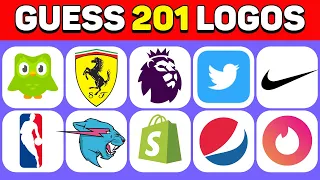 Guess the Logo in 3 Seconds | 201 Famous Logos✅ Logo Quiz - Easy, Medium, Hard