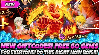 *HURRY! RUN FAST!* MASSIVE FREE 60 GEMS GIFT CODES ARE HERE! HOW TO CLAIM IT NOW! (7DS Grand Cross)