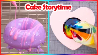 🙄 Stealing Niece's Birthday Gift 🌈 Oddly Satisfying Colorful Cake Decorating Storytime