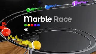 3D Marble Race With Cartoon Smoke Trails Effect