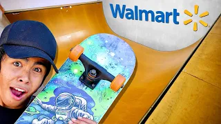 WALMART SKATEBOARD ON THE VERT RAMP CHALLENGE!