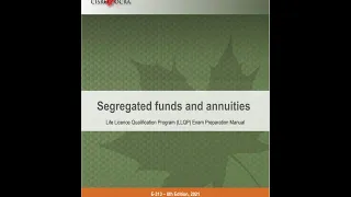 Segregated funds and annuities Chapter 8 – Group retirement and investment plans Female Voice