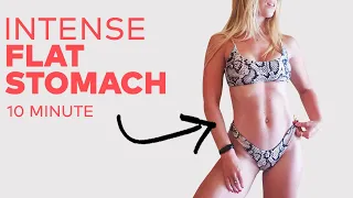 INTENSE flat abs in 10 minutes - flat stomach burn