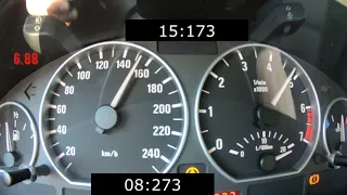 BMW E46 330i acceleration 0-100 0-200 100-200