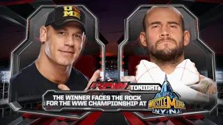 John Cena Vs CM Punk Oportunidad luchar contra The Rock WM 29 - WWE Raw 25/02/2013 (En Español)