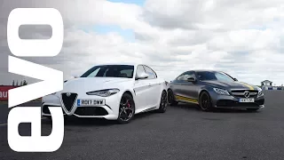 Alfa Romeo Giulia Quadrifoglio v Mercedes-AMG C 63 S Coupe | evo head to head