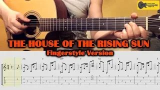 HOUSE OF THE RISING SUN - Fingerstyle Arrangement Version - GUITAR LESSON with TAB - Fingerpicking