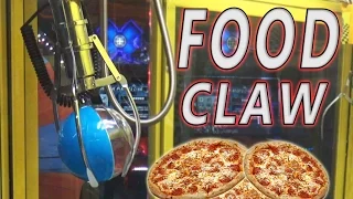 WINNING FOOD ON THE CLAW MACHINE!?!