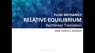 FLUMECH Module 08-Part 1: Relative Equilibrium - Rectiliniear English,Tagalog,Taglish