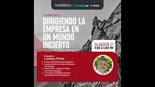 Webinar "Dirigiendo la empresa en un mundo incierto" con Lorenzo Preve