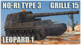 Leopard 1, Grille 15 & Ho-Ri Type III • WoT Blitz Gameplay