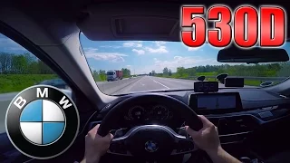 2017 BMW 530D (0-250 km/h) POV- Acceleration, Top speed TEST ✔