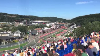 View of Eau Rouge from Gold 4 grandstand at Spa, 2015 Belgian Grand Prix