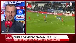 INTERVIU. Chiricheş, emoţionat după 7 luni de absenţă: „Revenirea, un moment frumos”