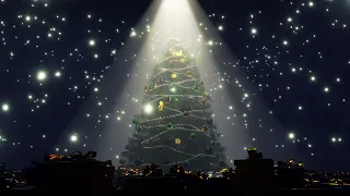 CHRISTMAS TREE VJ LOOP - Spinning XmasTree Abstract Christmas Background (No Sound) 4K