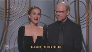 Natalie Portman at Golden Globes 2018 "All Male Nominees"