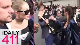 Gigi Hadid Lifted Off Her Feet By A Prankster | TheDaily411