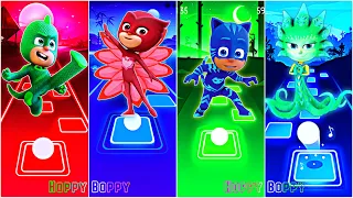 PJ Masks - CatBoy 🆚 Owlette 🆚 Gekko 🆚 Octobella 🎶 Tiles Hop EDM Rush