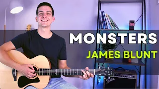 How to Play Monsters (James Blunt) Guitar Lesson with Chords