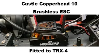 TRX-4 with Brushless Castle copperhead 10  ESC quick test with  holmes hobbies puller pro 4100kv