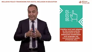 Inclusive policy framework  for digital inclusion in education