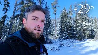 -29° Solo Camp 4 Days & Ice Fishing Unnamed Lake